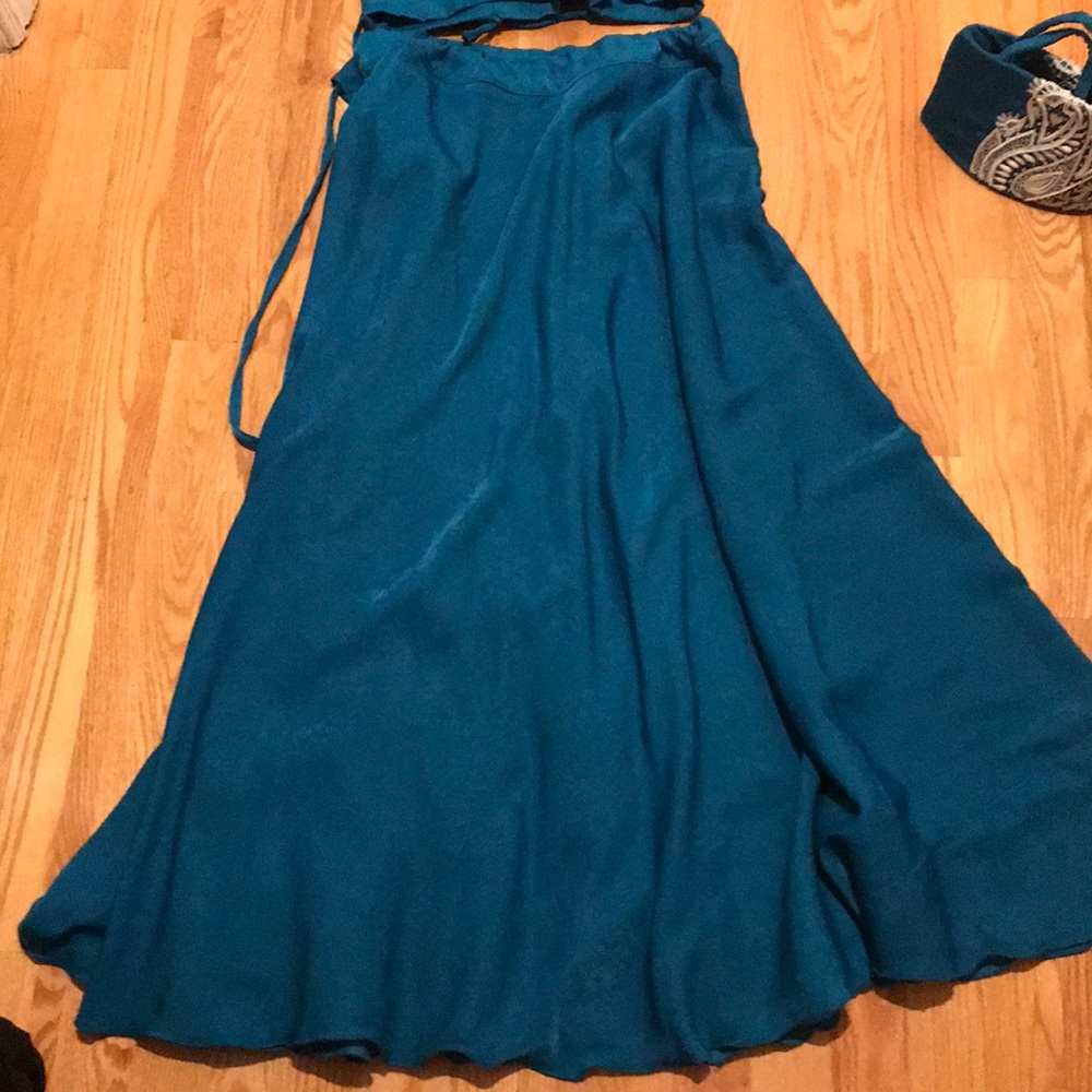 Gorgeous Turquoise Lehenga Choli + PURSE! - Picture 4 of 7